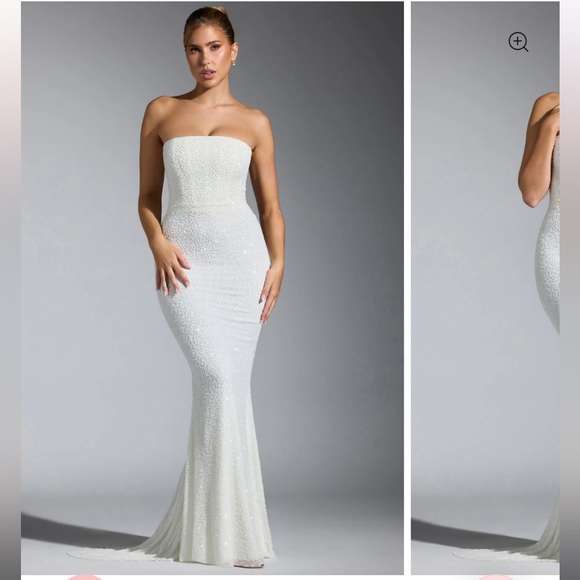 Oh Polly Dresses & Skirts - NEW Oh Polly embellished white corset gown